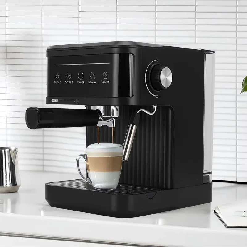 Cafetera casera, bomba de 20bar, presión, ahorro de energía, autolimpiante, molinillo de café pequeño portátil para el hogar y la Oficina