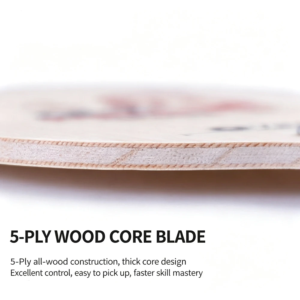 Original YINHE CN2 Table Tennis Blade 5-Ply Pure Wood Kids Ping Pong Racket Blade Thin Handle Small Size For Beginner Training