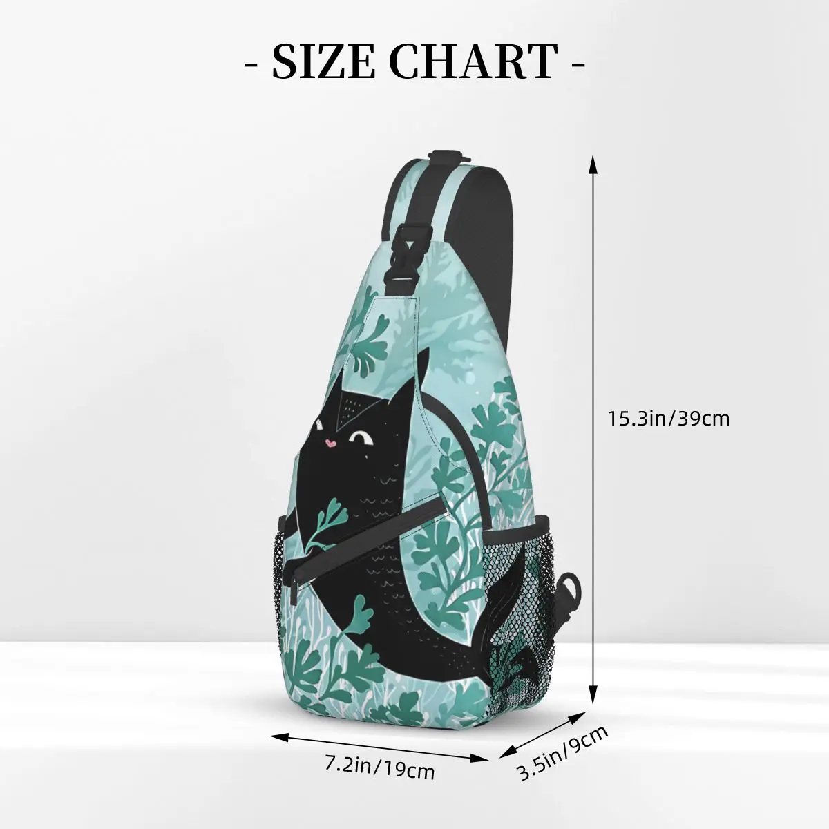 Undersea Crossbody Chest Bags Cat Pockets Travel Pack Messenger Sports Teens Shoulder Bag Unisex