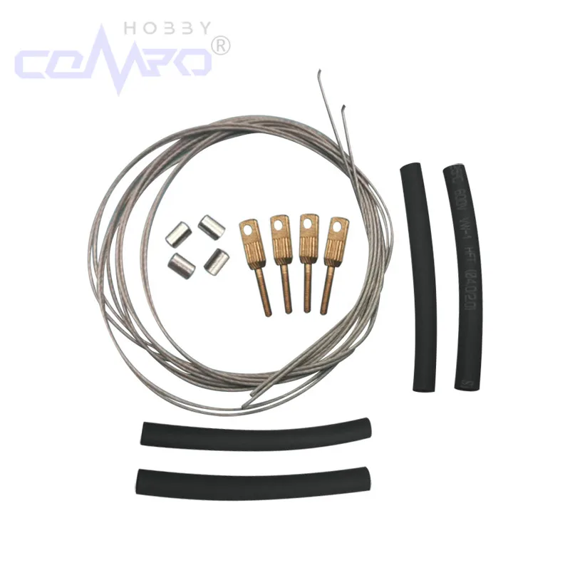 

1 Set Servo Steering-Wheel Pull Steel Wire With Pull-Pull System Clevise Quick Link Couplers &Heat-Shrink Tube For RC Electric