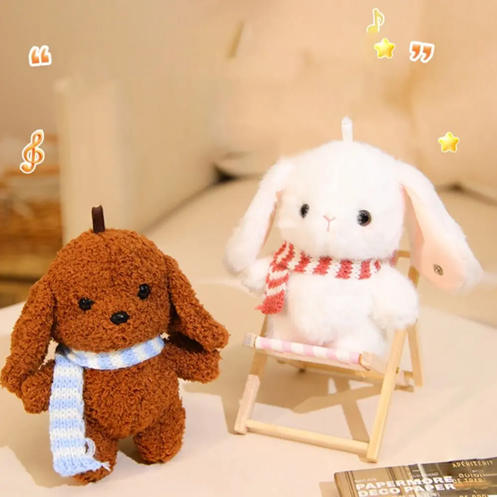 

Funny Creative Induction Rhythm Piano Ear Touch Sound Music Soft Teddy Dog Lop-eared Rabbit Couples Pendant