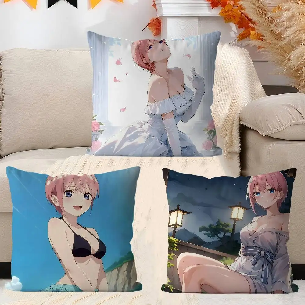 

Anime N-Nakano-Itsuki Pillow Cushion Cover Pillowcase Living Room Sofa Home Decor Customized