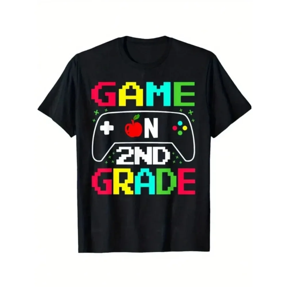 

Boys Girls Shirt Game On 2nd Grade Gamer Boys Back To School First Day T-Shirt