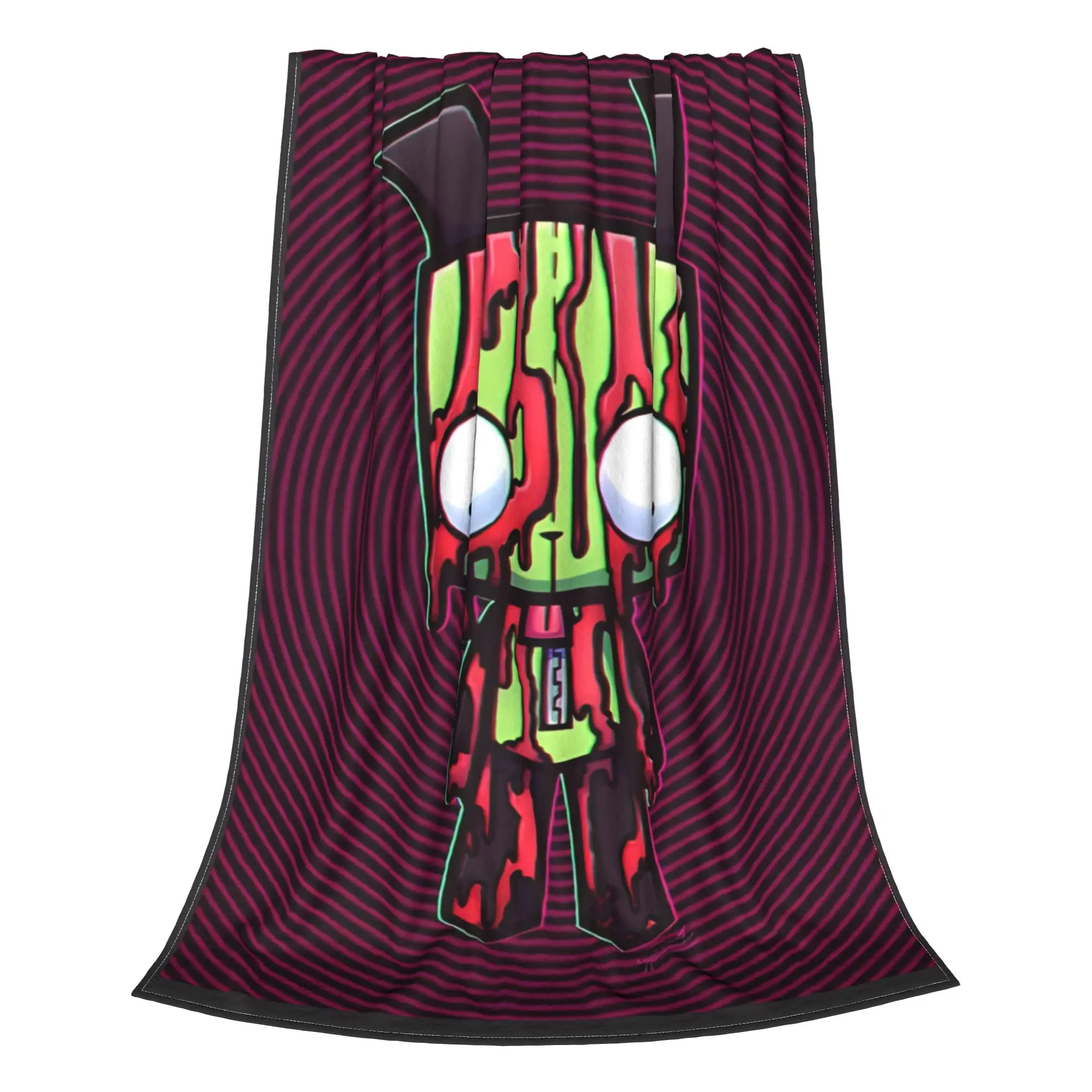 1PC vintage alien Invader Zim Home Room Decorations Winter Blankets For Adults Bedding Home Interior Sofa Knee