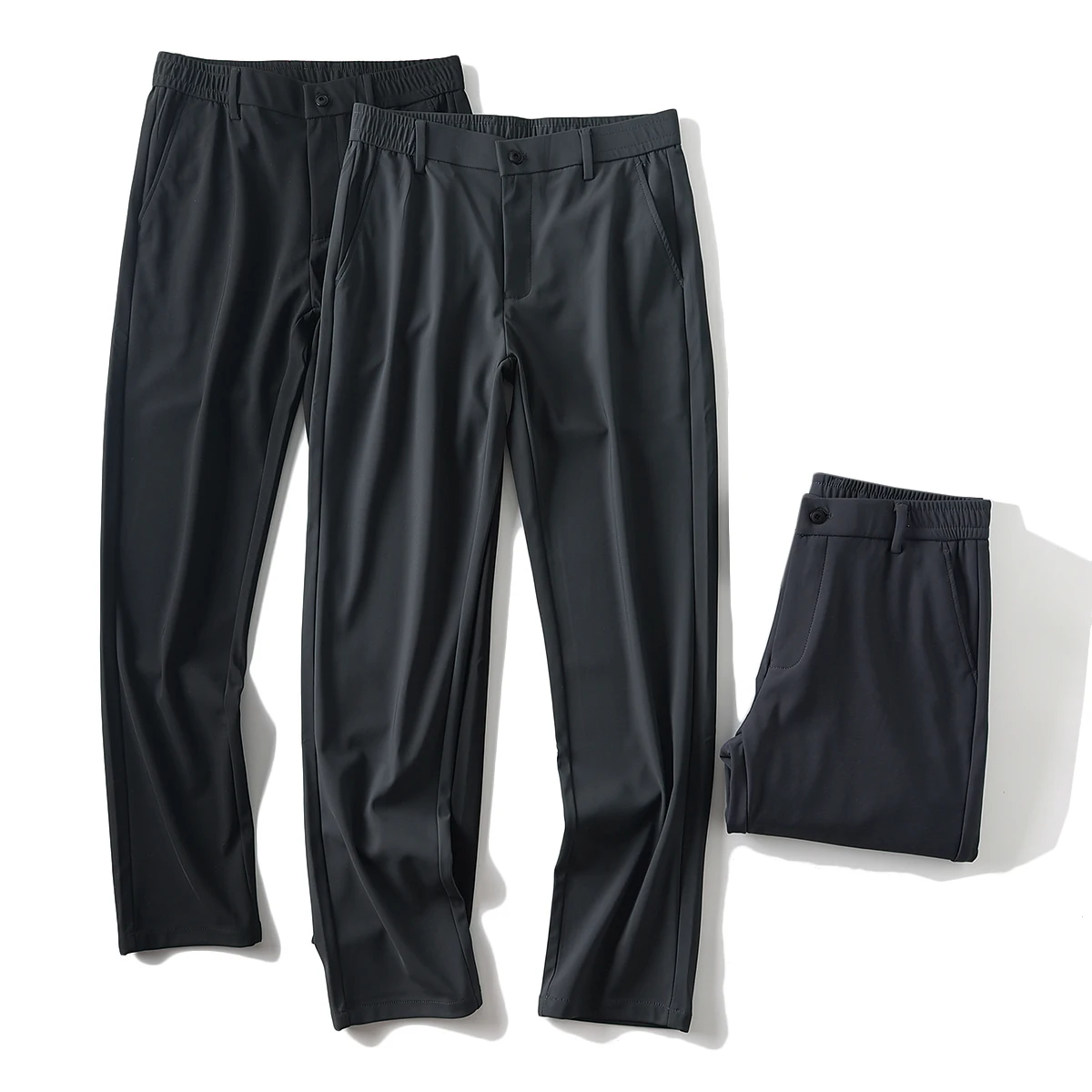 

Высококачественные мужские повседневные брюки Busin для пригородных поездок, прямые осенние новые длинные брюки с эластичной резинкой на талии