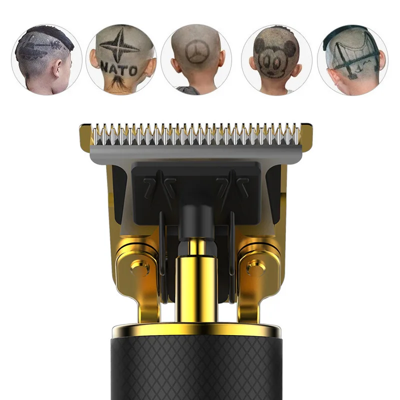 Popular T9 Oil-Head Electric Clipper Carving Mark Electric Clipper 0-Blade Trimming Clipper White Hair Salon Clipper Hair Clipper