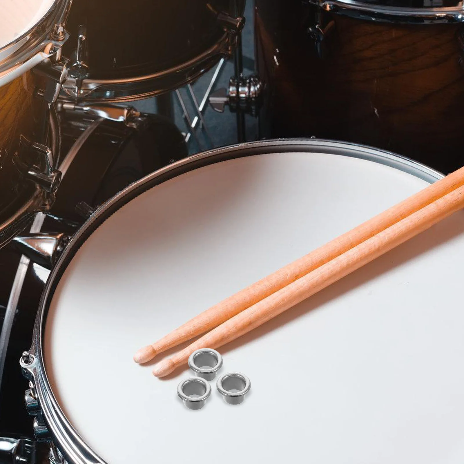 

20pcs Drum Kit Accessories 9x9mm Aeration Port Metal Bass Air Vent Round Vents For Snare Drum Ventilation Grille Hole