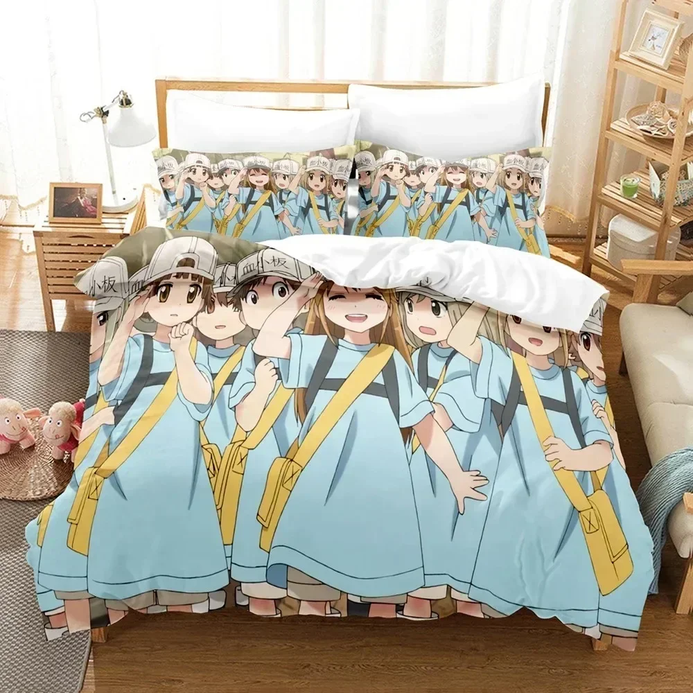 

Cute Fashion 3D Working Cell Bedding Set Duvet Cover Set With Pillowcase Twin Full Queen King Bedclothes Bed Linen customizable