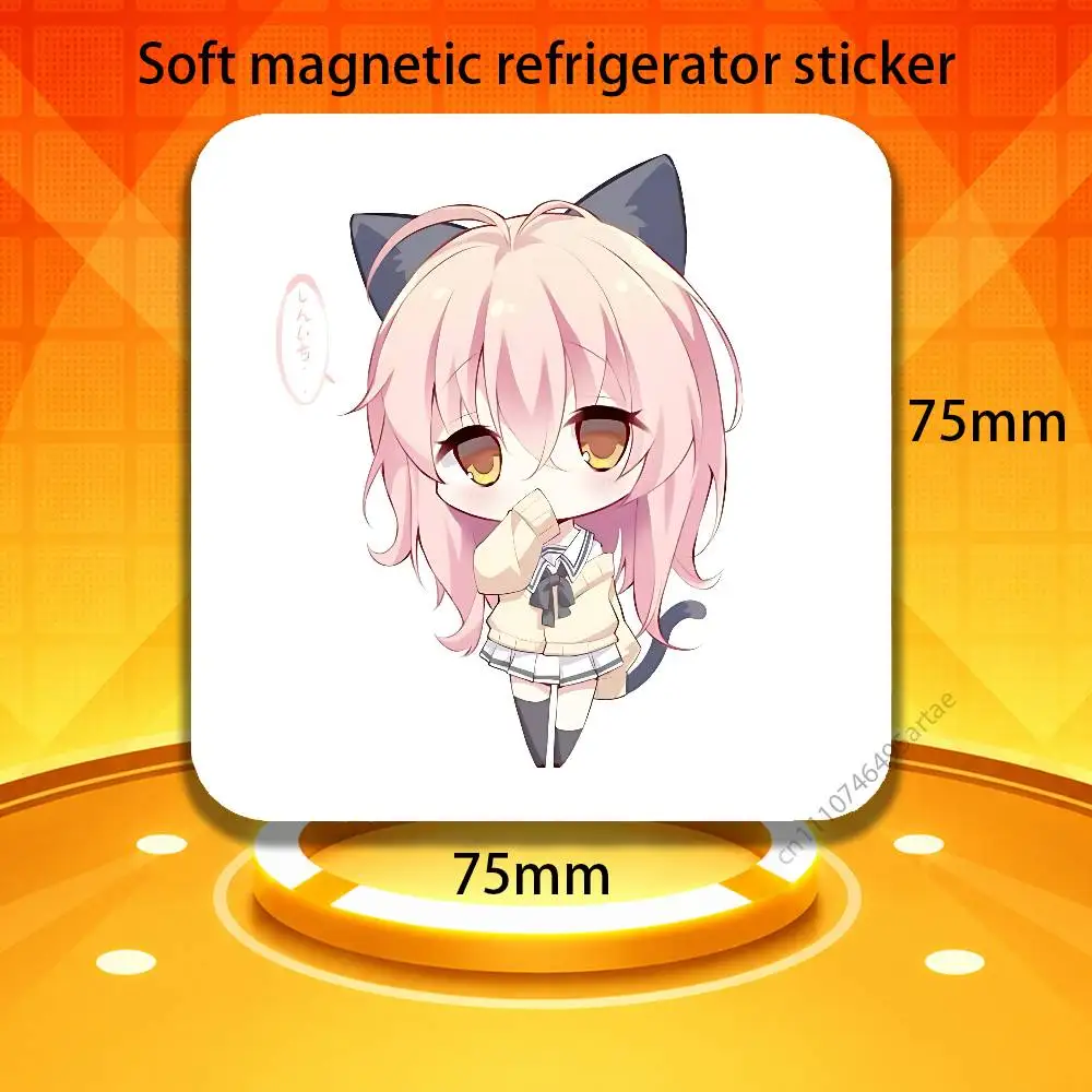 Cute S-Super S-Sonico Fridge Magnet Personalized Magnetic Durable Plastic Square Picture Surface Fridge Magnets