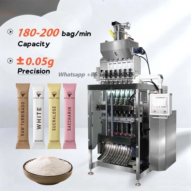 Industrial Fully Automatic Multi Lane 5g 10g Salt Packaging Machine Sugar Stick Packing Machine