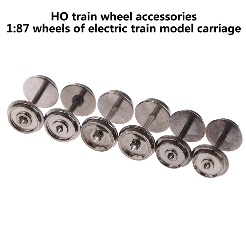 2pcs HO Scale 1:87 36\'\' Metal Wheels for Model Train DC wheel set C8724