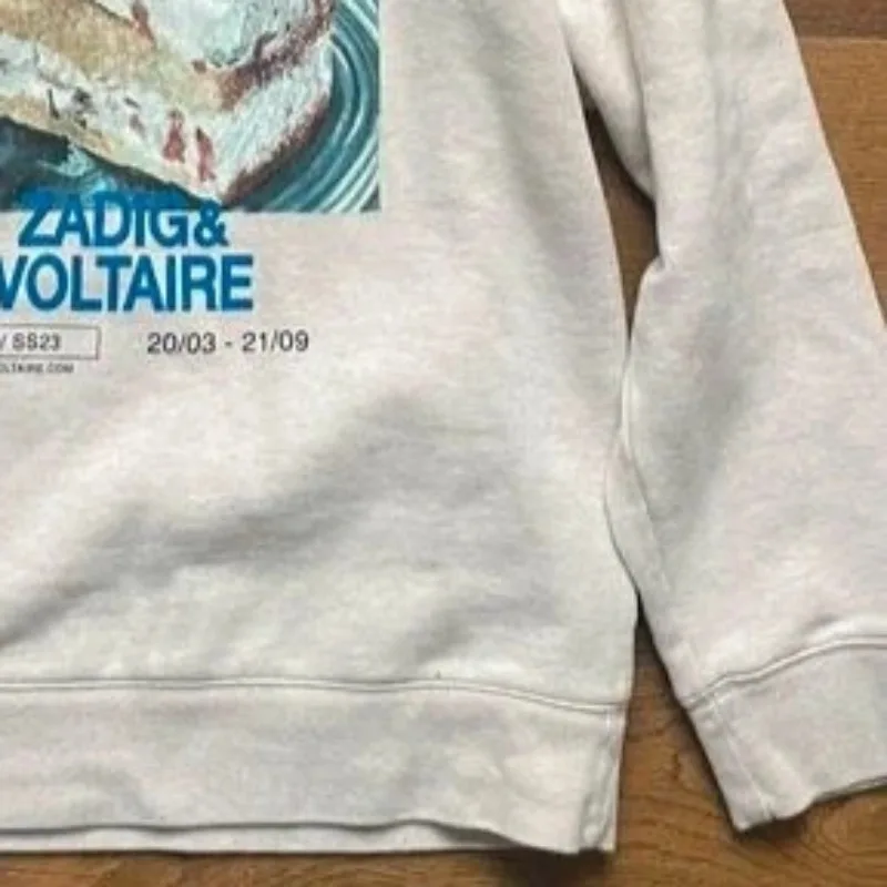 Americano casual hoodie rua retro moda bolo impressão manga longa moletom outono feminino harajuku em torno do pescoço solto topos