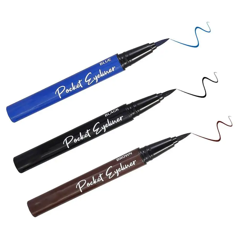 Caneta Eyeliner Líquido Impermeável Delineador de Secagem Rápida Canetas de Sombra de Olho Alta Pigmentada Maquiagem Caneta à Prova de Cascão