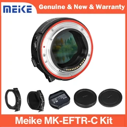 Meike MK-EFTR-C Auto-Focus Lens Mount Adapter with Drop-In Variable ND Filter and UV Filter for Canon EOS R R5 R6 RP C70 Cameras