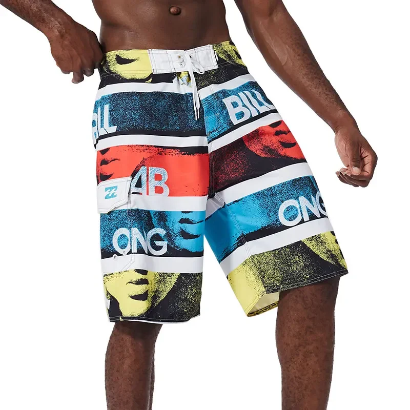 Sommer-Shorts für Herren in den Größen 30-44, lässige, atmungsaktive Jogging- und Fitnesshosen, lockere bedruckte Boardshorts, Surf- und Strandhosen, Badehosen – Detail 4