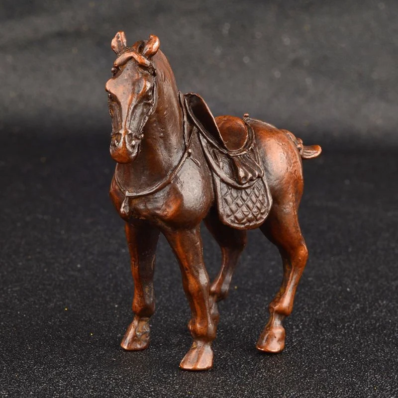 Solid bronze ware, Chinese style Tang horses, war horses sweat, BMW, twelve zodiac animals ceremony, tea art display