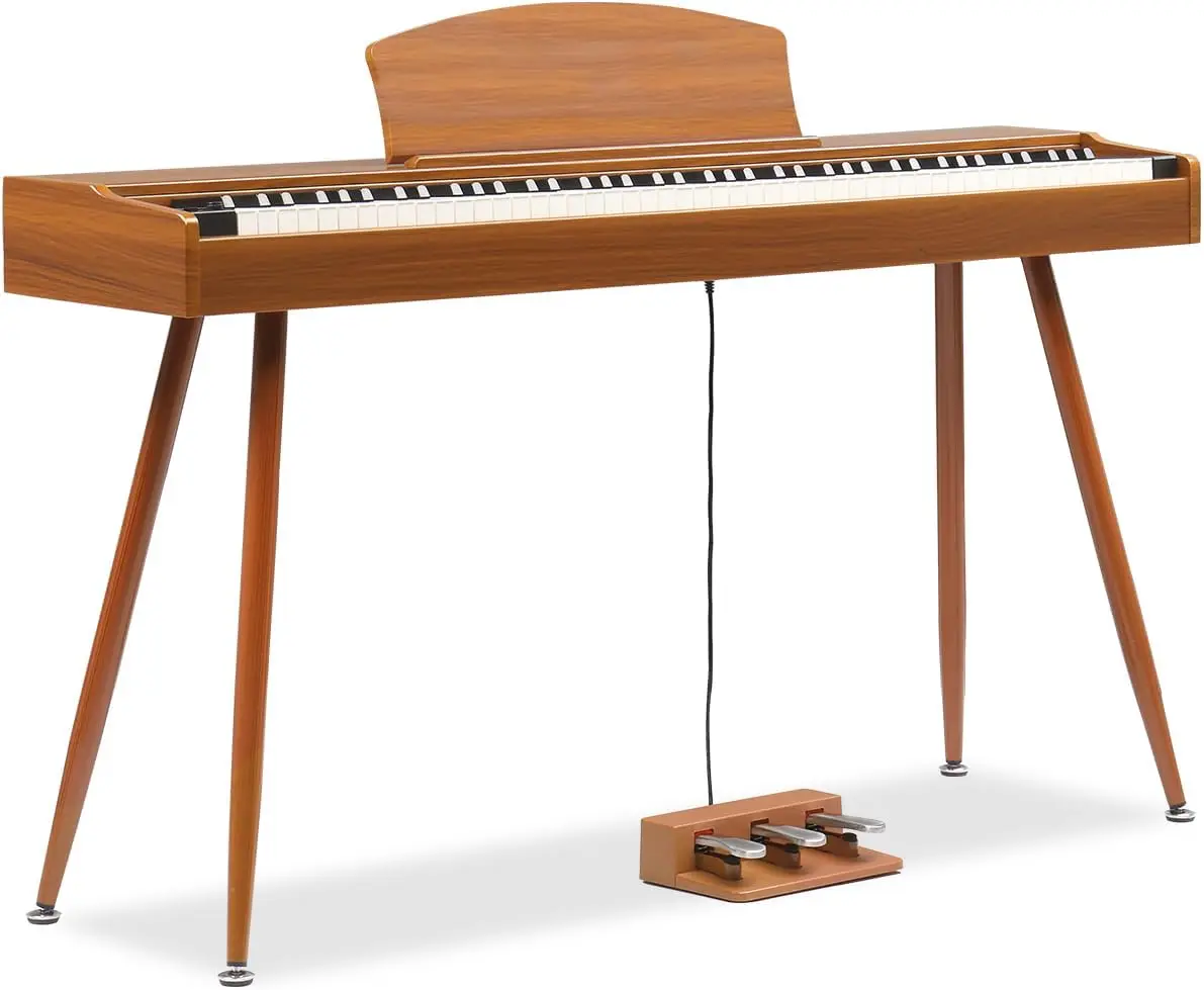 

Ktaxon 88 Key Keyboard Piano Weighted Action Electronic Keyboard Piano, Digital Piano with 3-Pedal Unit, Removable Music Stand