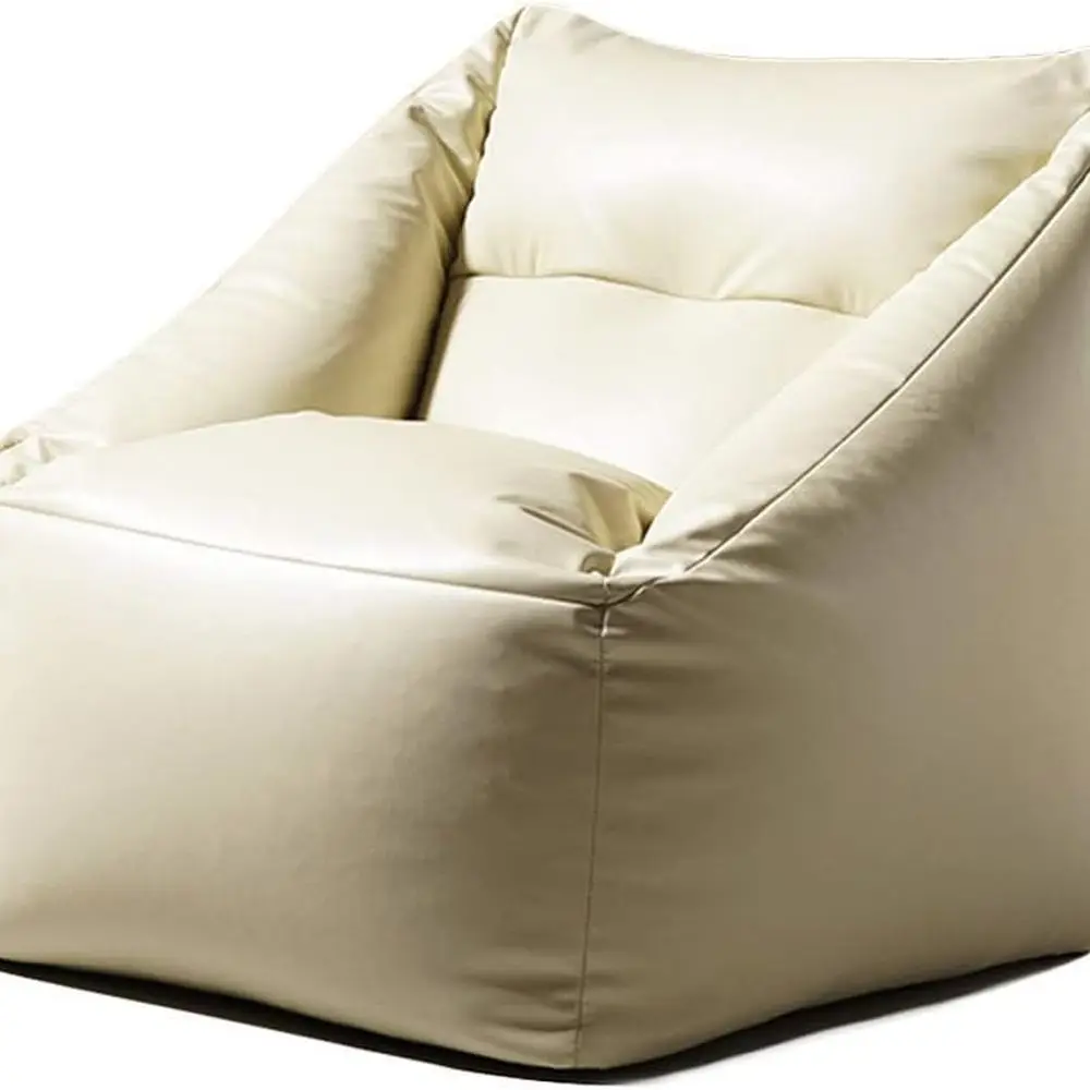 أريكة كبيرة داخلية وخارجية مع حشوة، مثالية للحديقة وغرفة المعيشة وغرفة النوم والأسود والبيج 65-62-60 سم #1