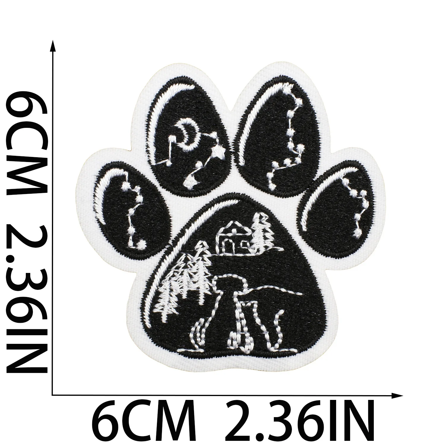 Dog Paw Embroidered Patches Iron On Patches Girls Boys Clothes Stickers Sewing Backpack Cute Cat Claw Badge Accessories