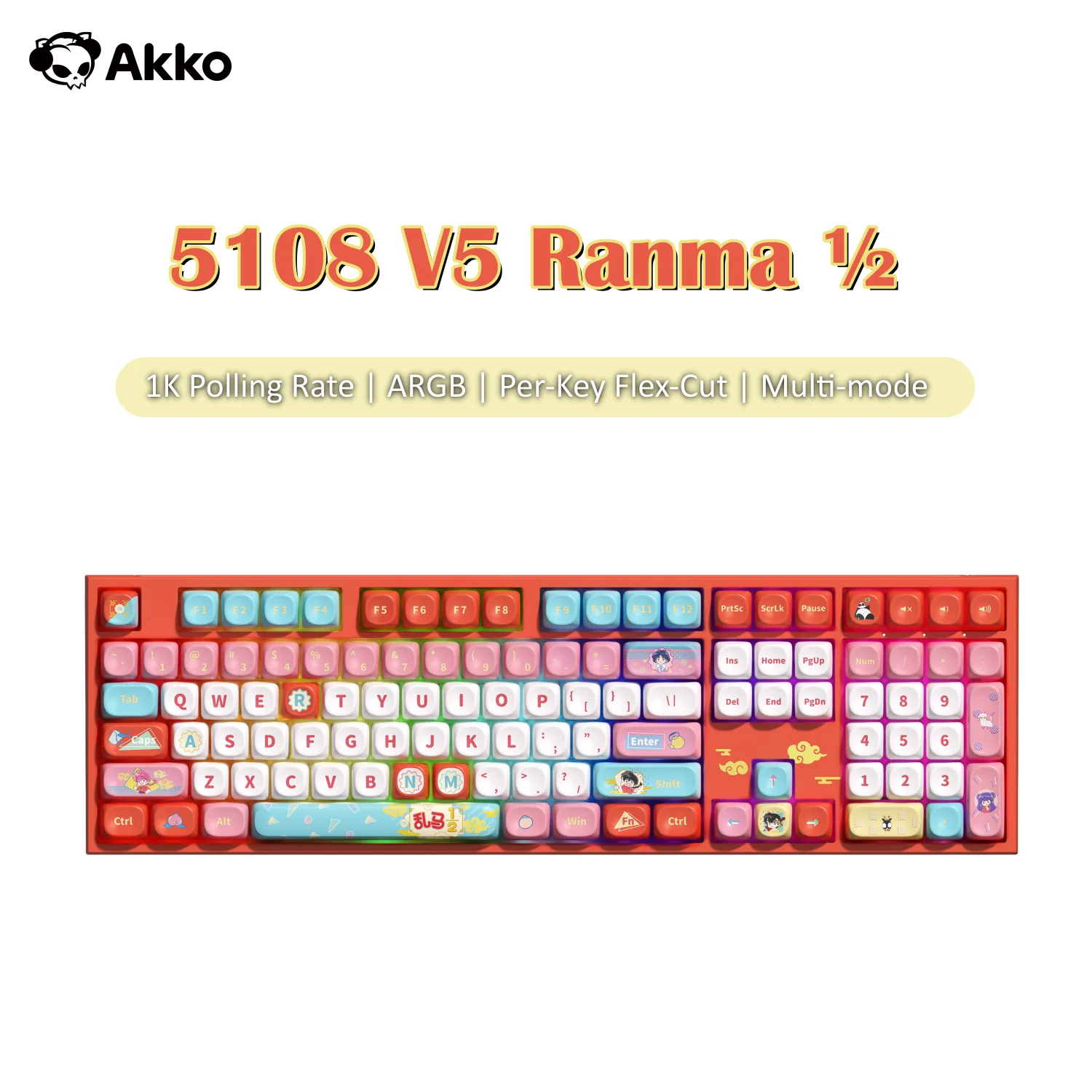 Gaming Keyboard Hot Swappable - Klawiatura mechaniczna Akko 5108 V5 Ranma