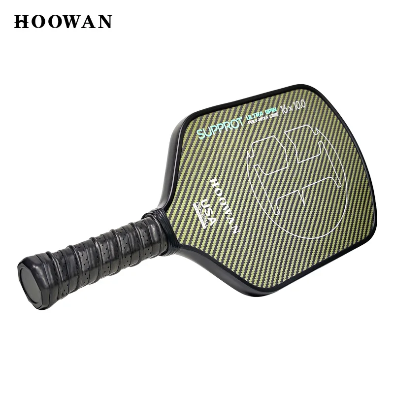 Howan Supprot Pickleball Peddel T700 Kevlar Koolstofvezel Getextureerd Oppervlak 16Mm Polymeer Hexa-Core Thermogevormd Racket Usapa