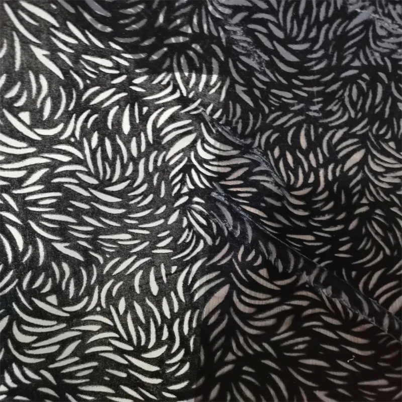 1meter Floral Hollow Velour Fabric Plain Brocade Burnt-out Velvet Fabric Burnt Flower Women Clothing Fabric for Sewing