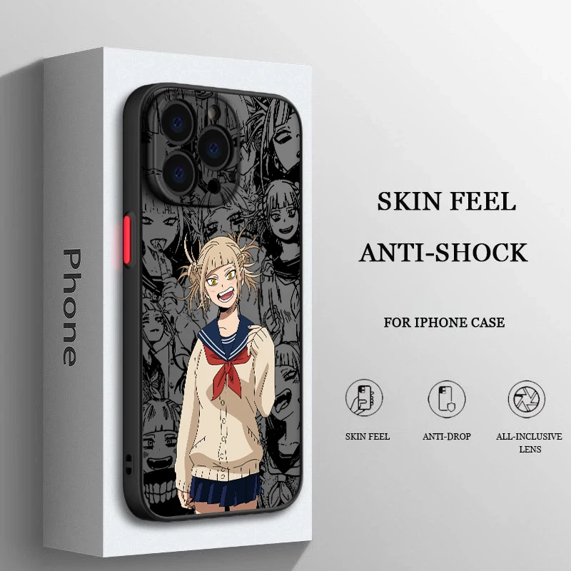 Anime Himiko Toga Phone Case For Apple iPhone 15 14 13 12 11 XS Mini Pro Max 8 7 XR X Matte Frosted Translucent