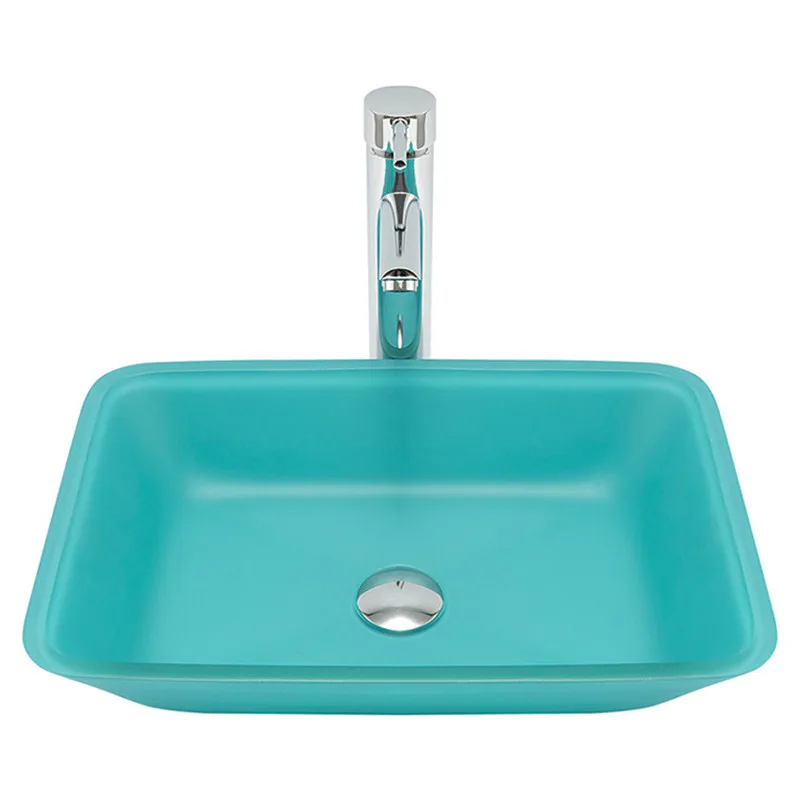 

Детская цветная настольная раковина из закаленного стекла, художественная раковина, креативный умывальник, маленькая матовая настольная раковина