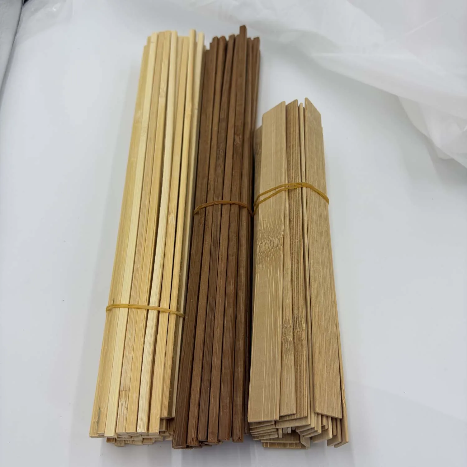 10Pcs Bamboo Craft Sticks Square Wooden Rods Natural DIY Building Material for Model Making Miniature House Garden Decor Crafts