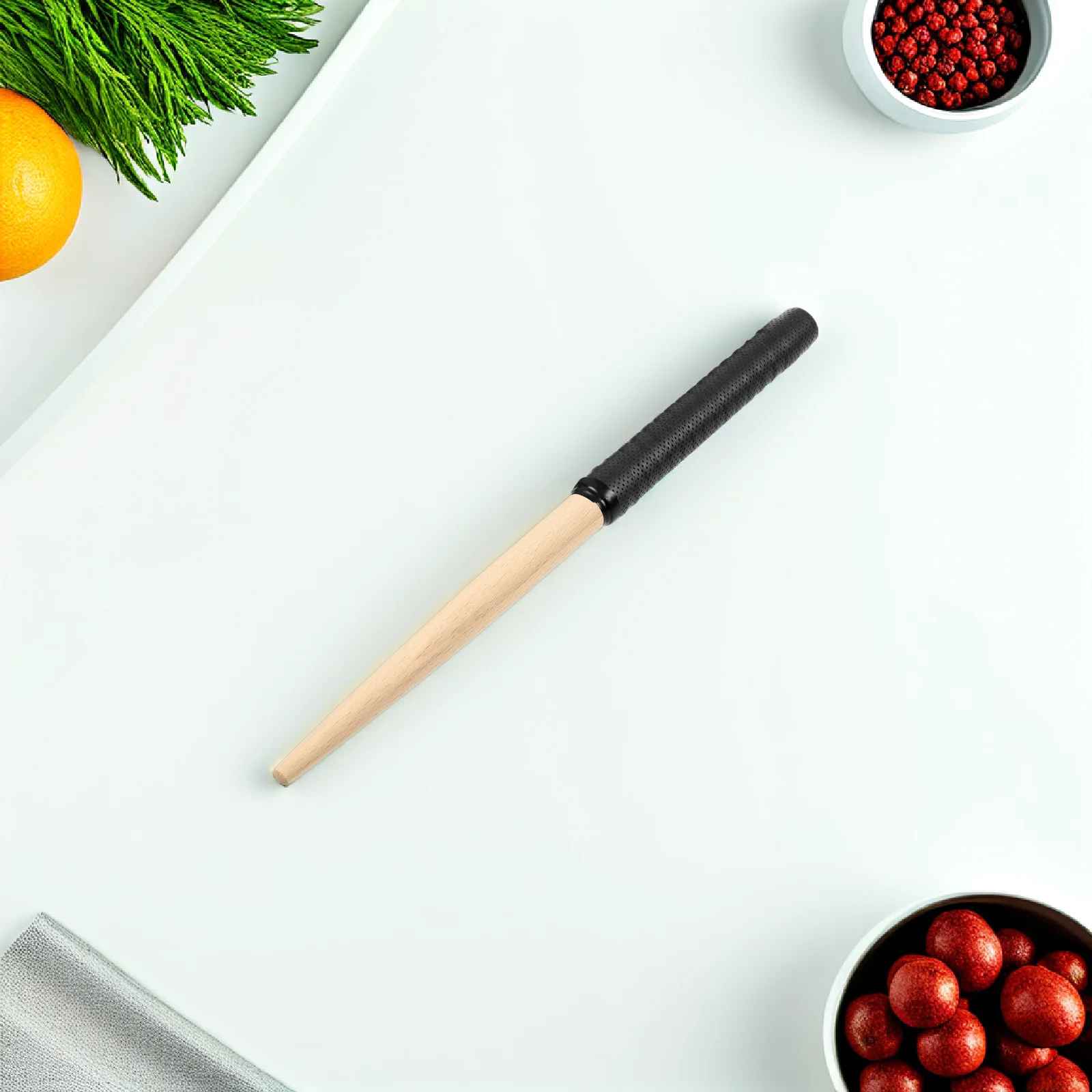 

Pair of 350Mm 20Mm Black Tapered Taiko Drum Drumsticks Wood for Maibachi Drumsticks Lightweight Balanced Resilience