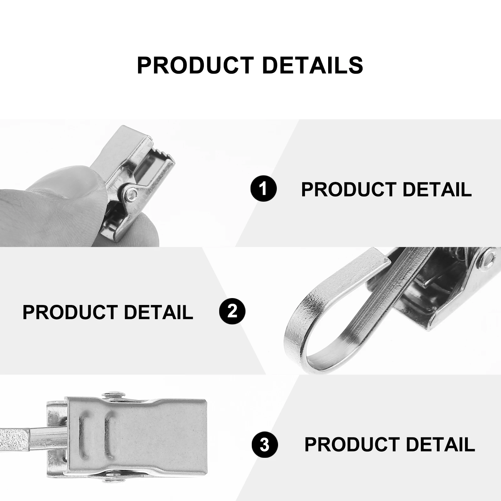 

30pcs Stainless Steel Curtain Clips Silver Hooks for Curtains Rod Clamps Fastener Towels Quilts Blankets