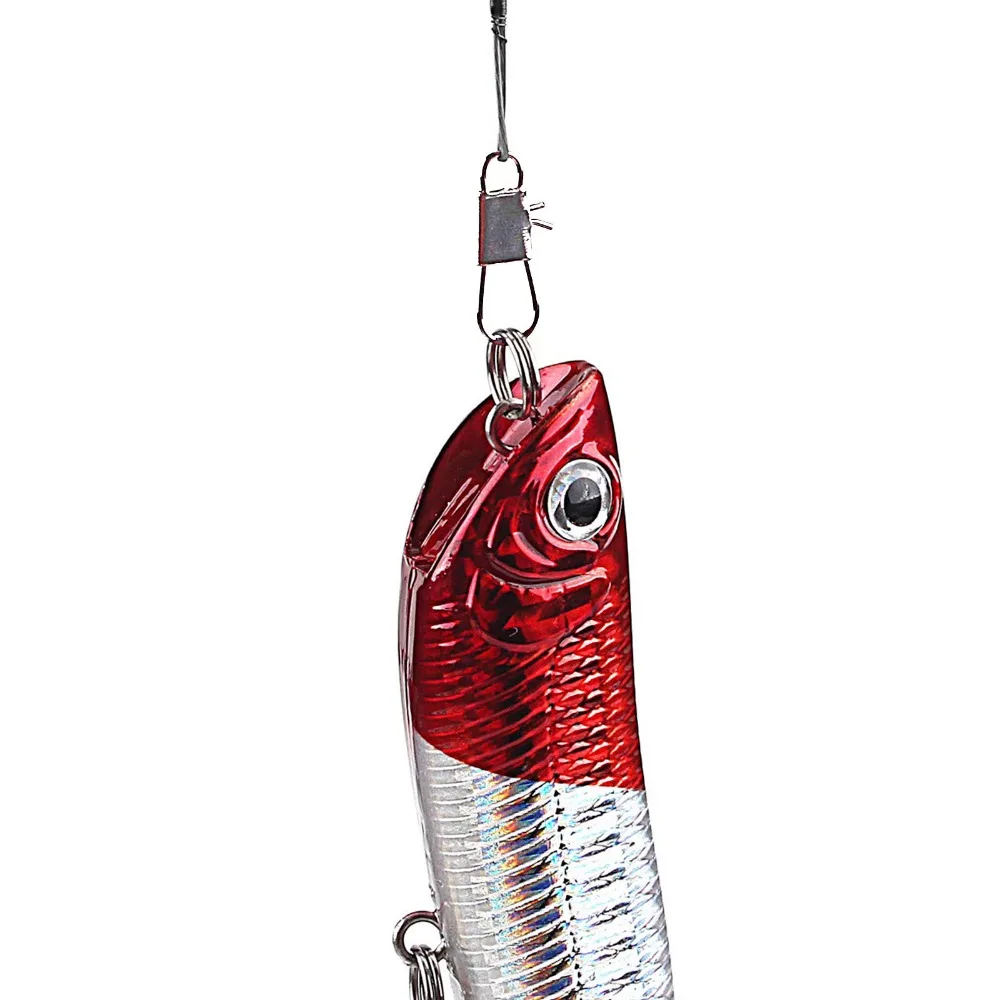 Leader per lenze da pesca in acciaio inossidabile da 100 pezzi con chiusura a scatto e girevole
