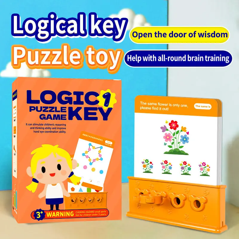1 комплект игровых карт-головоломки Logic Key