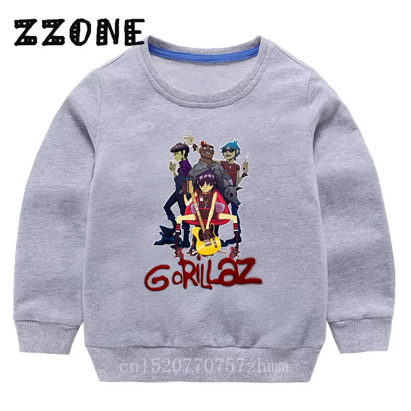 Kids Sweatshirts Gorillaz Rock Band ChakaKhan Noodle Fashion Children Hoodies Baby Pullover Outwear Tops Girls Boys Clothes