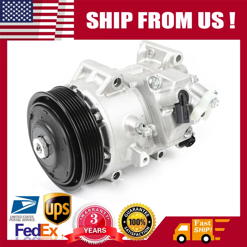 A/C Air Conditioner Compressor &Amp; Clutch For 2012 2013 -2015 Toyota Camry 2.5L