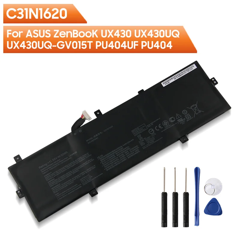 

Original Replacement Battery C31N1620 For ASUS ZenBooK UX430 UX430UQ UX430UQ-GV015T PU404UF PU404 Tbalet Battery 4355mAh