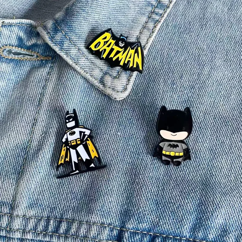 3/5 Pcs Classic Cartoon Brooch Personalized Night Bat Shaped Enamel Pin Backpack Clothing Jewelry Metal Badge Accessories Gifts image 5