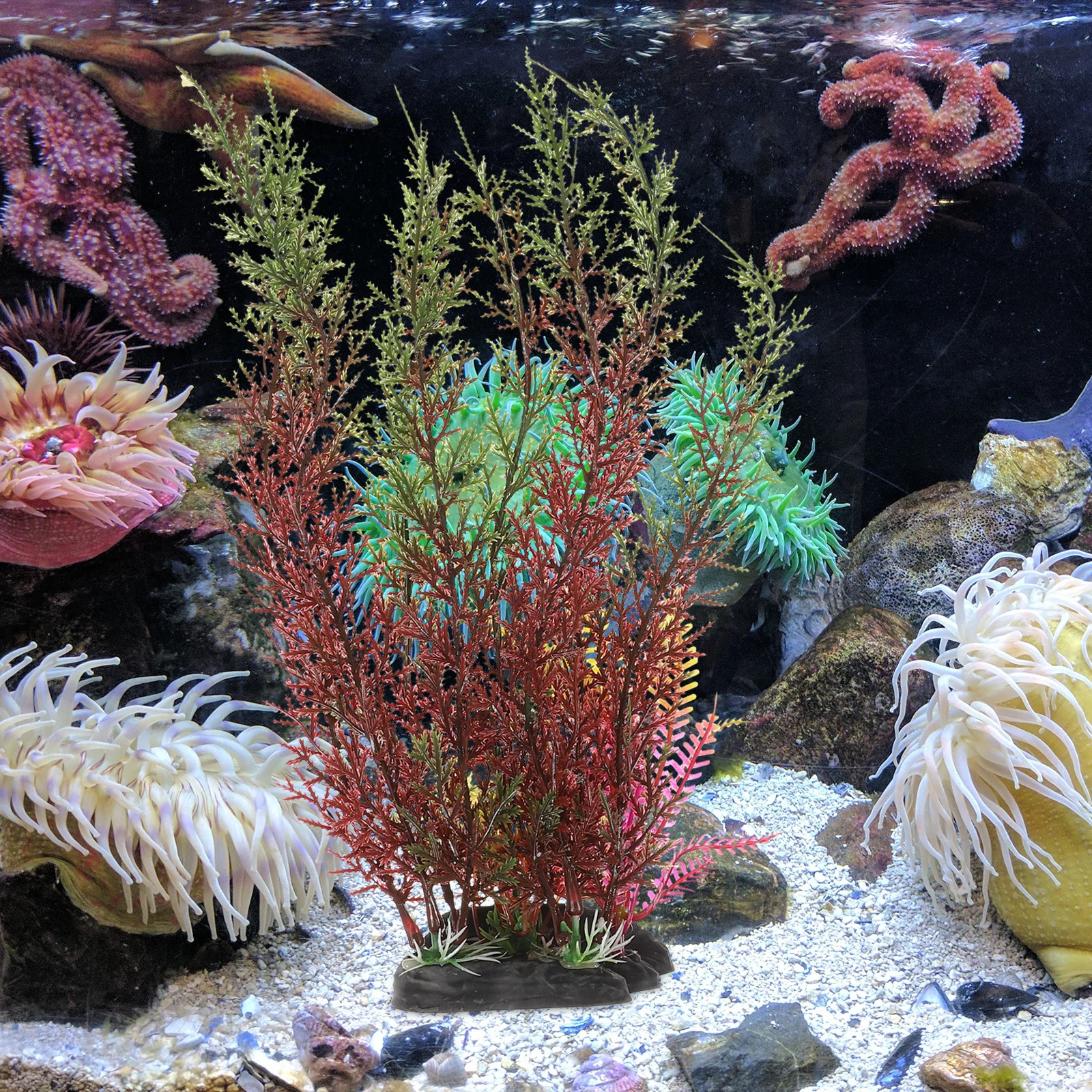 

2Pcs Fish Tank Plants Plastic Simulation Plants for Tank Creative Aquarium Accessories Decorative Artificial Plant