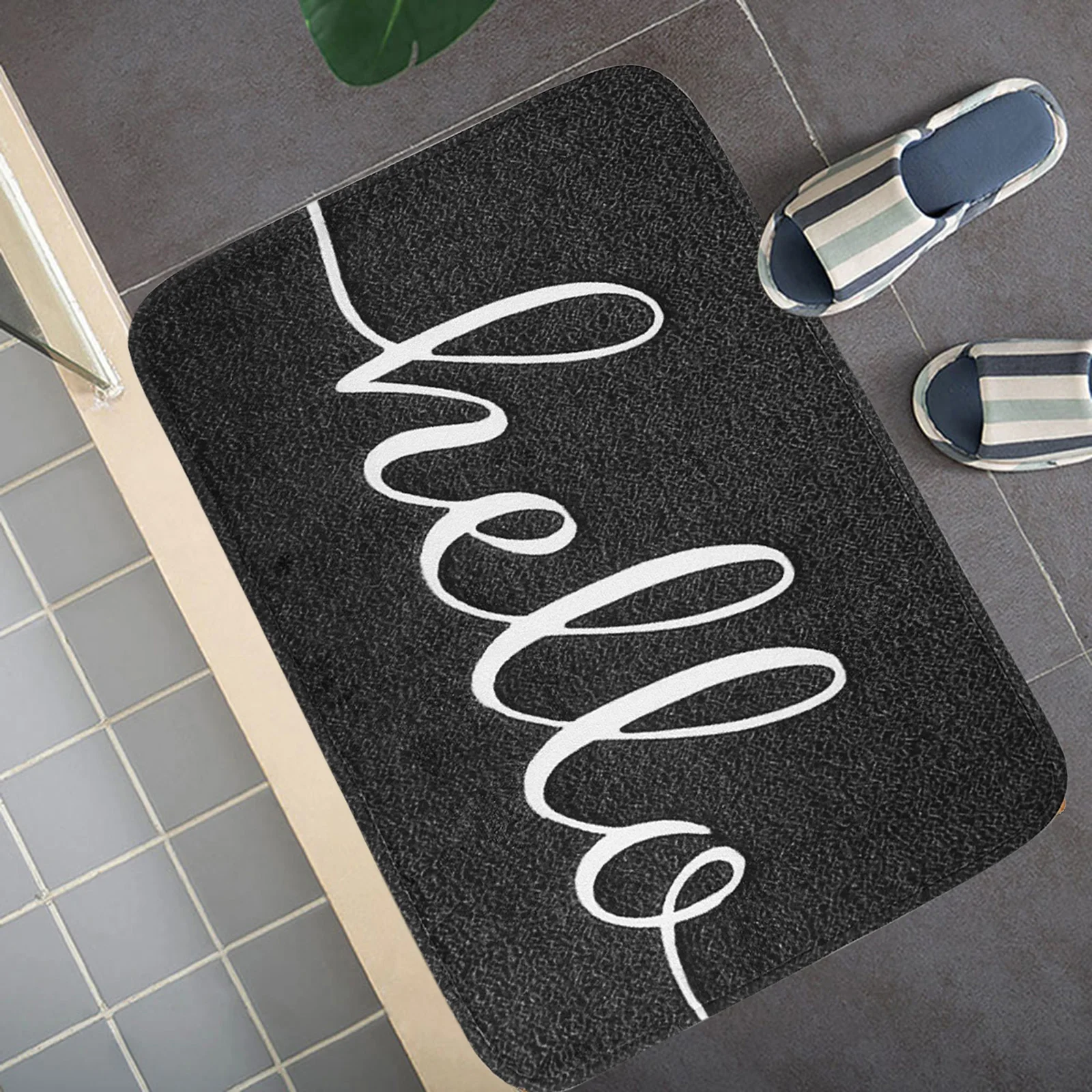 Hello Door Mat Front Door Mat for Home Entrance Garage & Garden Outside Entryway Floor Mat Non Slip Fade Resistant 23