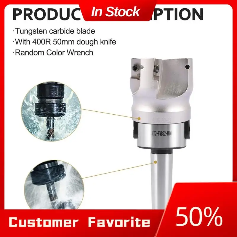 

AT03 Top MT2 M10&50Mm Face End Mill Cutter+10 Pcs APMT1604 Carbide Insert Wrench CNC