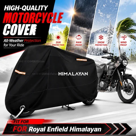 Motorcycle Cover Waterproof Outdoor All Season Dustproof UV Protective Moto Scooter Rain Cover FOR Royal Enfield Himalayan 411