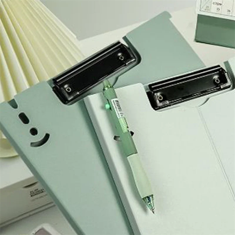 A4 File Folder Vertical Paper File Board Clips PP Adjustable Buckle Exam Drawing Paper Document Organizer Board Clips Stationery