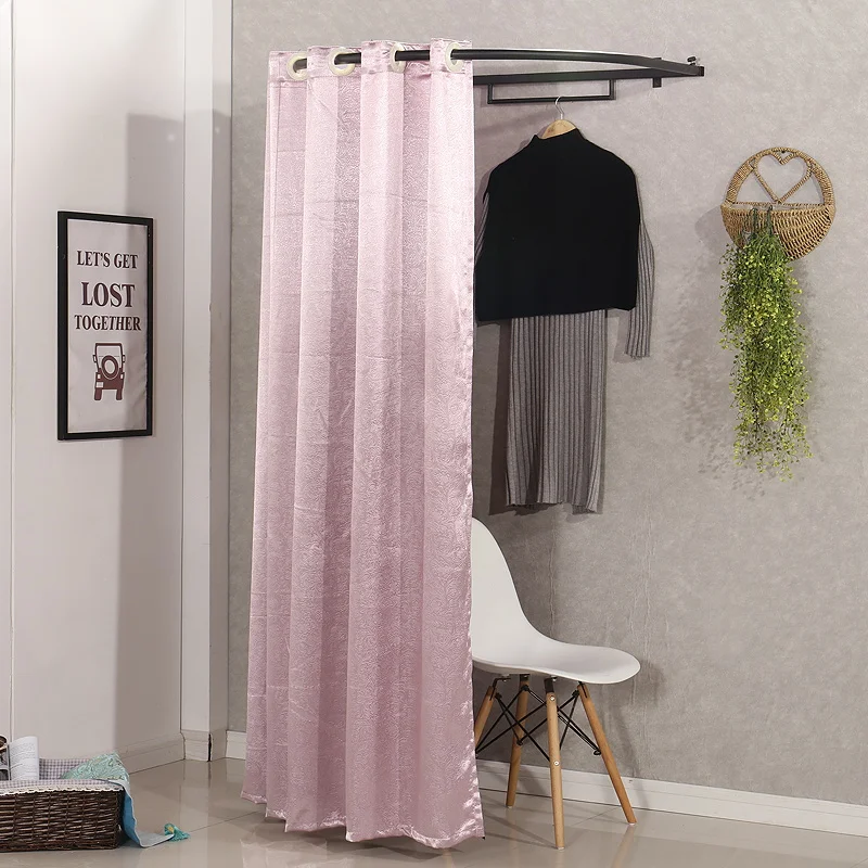 Shopping Mall Fitting Room Storage Racks Clothing Store Display Racks Dressing Room U-shaped Rop Door Curtain Storage Organizer