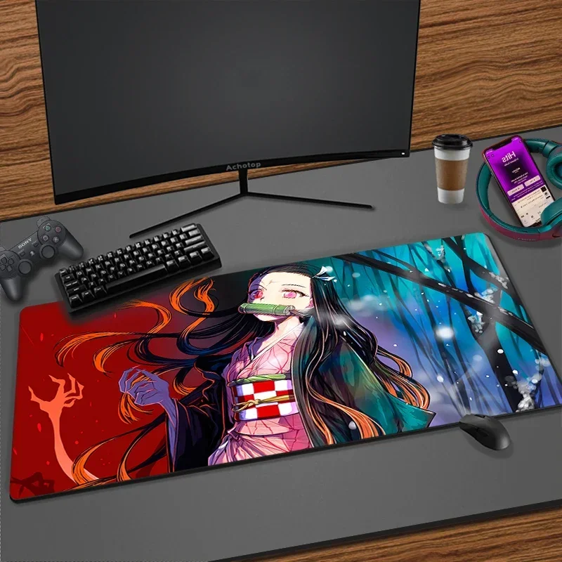 أنيمي شيطان القاتل كيميتسو لا يابا ماوس الوسادة الألعاب XL مخصص المنزل HD ماوس الوسادة XXL ماوس حصيرة لوحة المفاتيح لينة PC 30x80cm