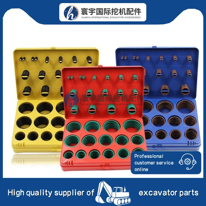 

Standard O-Ring Kit 382 386 407 419 Pcs NBR FKM O Ring Kit Hydraulic Seal Set Box Assortment Machinery Parts