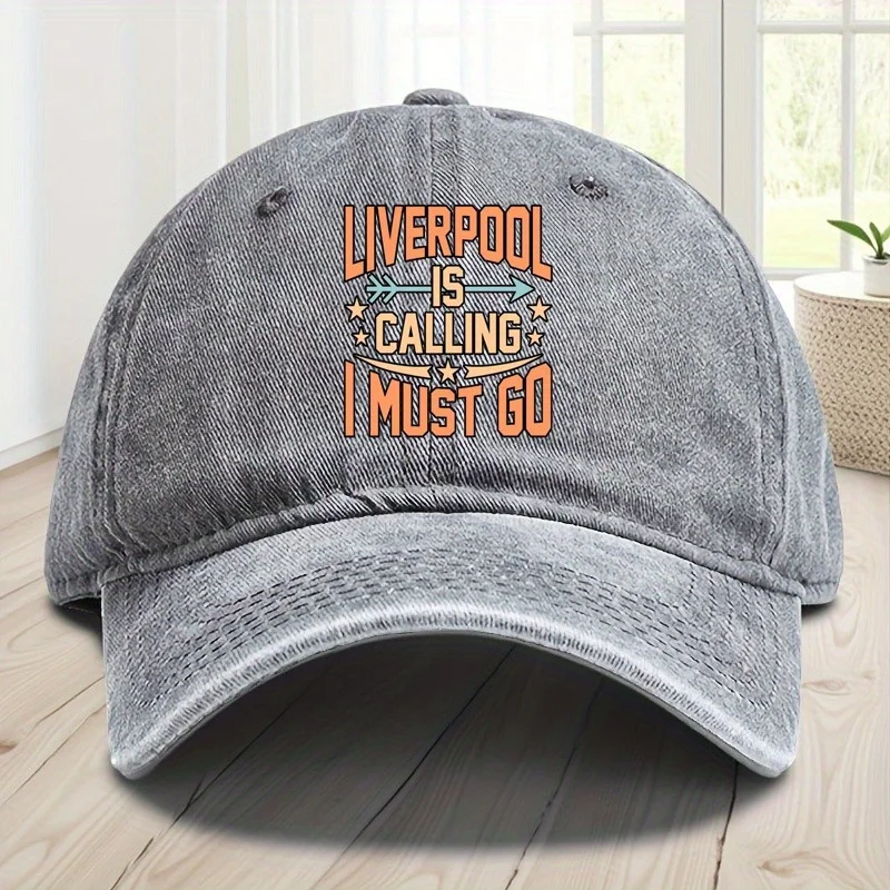 قبعة بيسبول من القماش المرن هدية لزيارة ليفربول، قبعة بيسبول كلاسيكية بلون سادة، هدية مثالية للعطلات، حفلة خارجية قابلة للتعديل