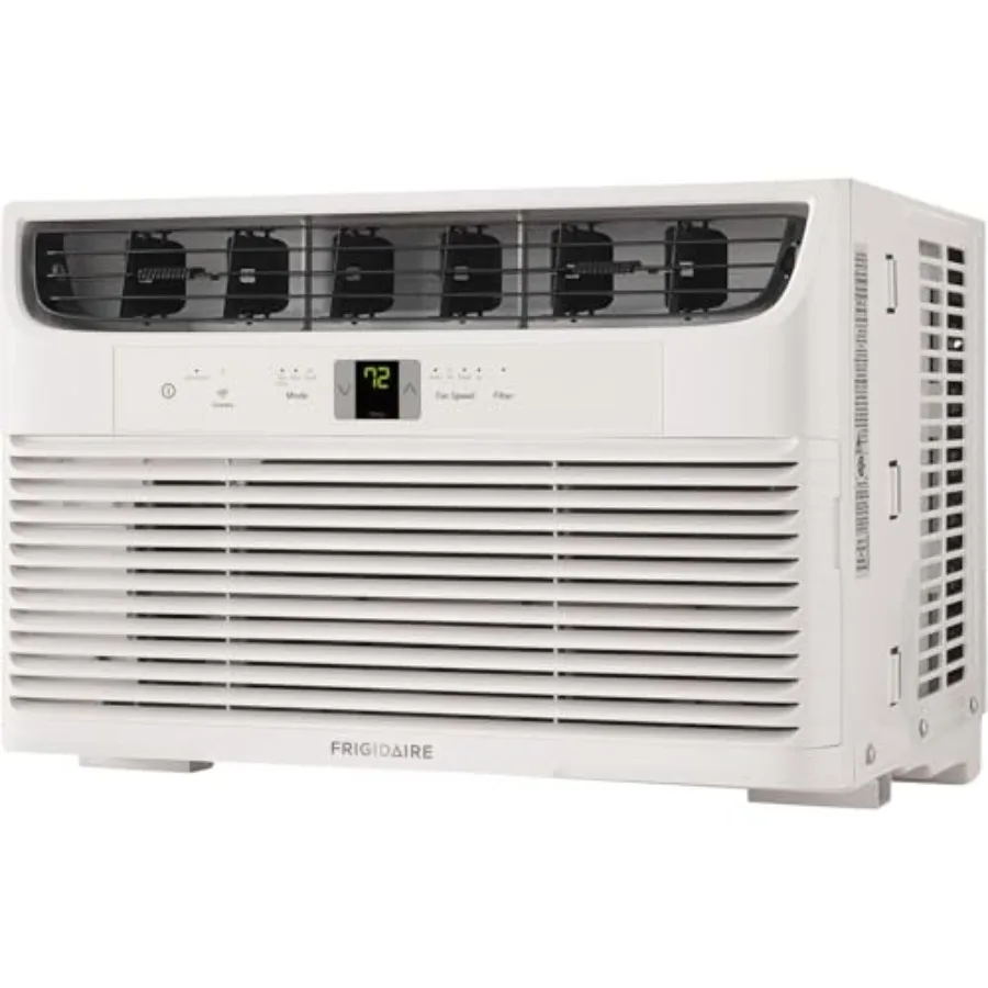 Smart window air conditioner dehumidifier for apartment/dorm/small rooms, white ABS plastic, 6, 000 BTU, cools up to 250 sq. ft
