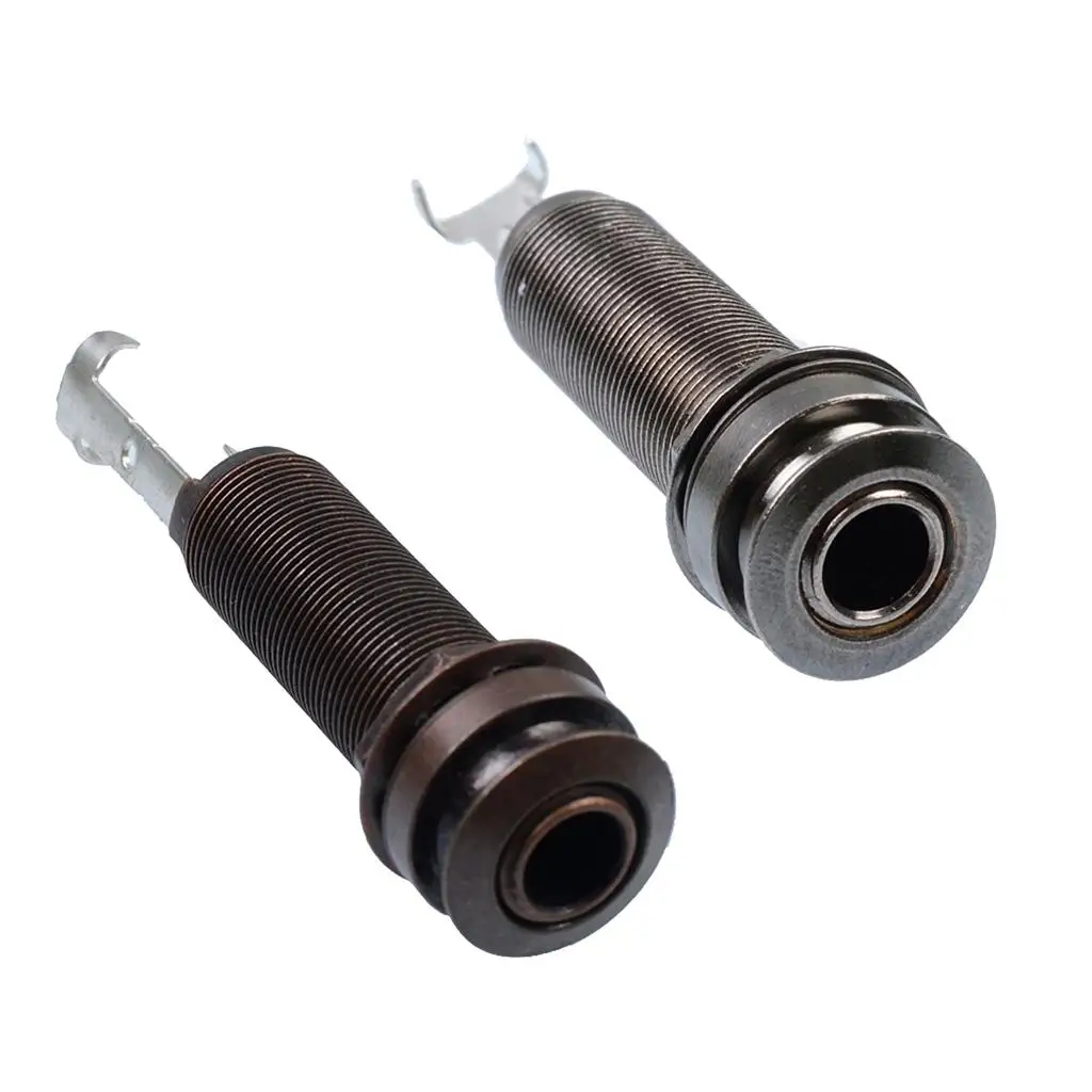 Brass Guitar Endpin Output Jack Cylinder Plug Socket Acoustic Guitar Replacement Parts for Music Performance