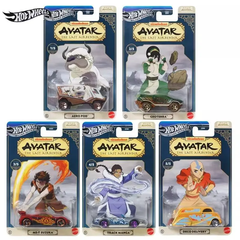 

Original Hot Wheels New 2025 Avatar The Last Airbender Silver Series Set Set 1:64 Scale Car Toys Die-Cast Vehicle