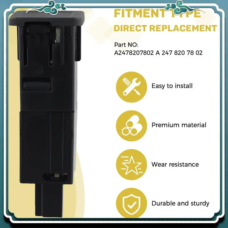 

ABTU-Car Connection Unit USB Socket Connector For Mercedes-Benz W247 W177 X243 A2478207802